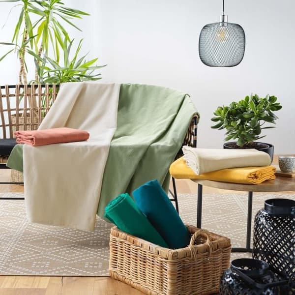 Filt - INRE TRYGGHET - Lucile - 220 x 240 cm - Polybomull - Natur