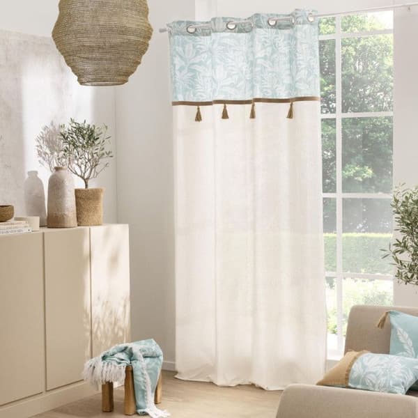 Fransad pläd 125 x 150 cm – Bomull/Polyester Tryckt Hera