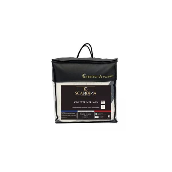 Couette - Merinos - 140 x 200 cm - Ekologisk bomull - 400g/m² - Varm