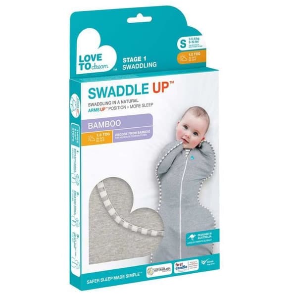 Love to Dream Babyfilt Swaddle UP Steg 1 S Grå