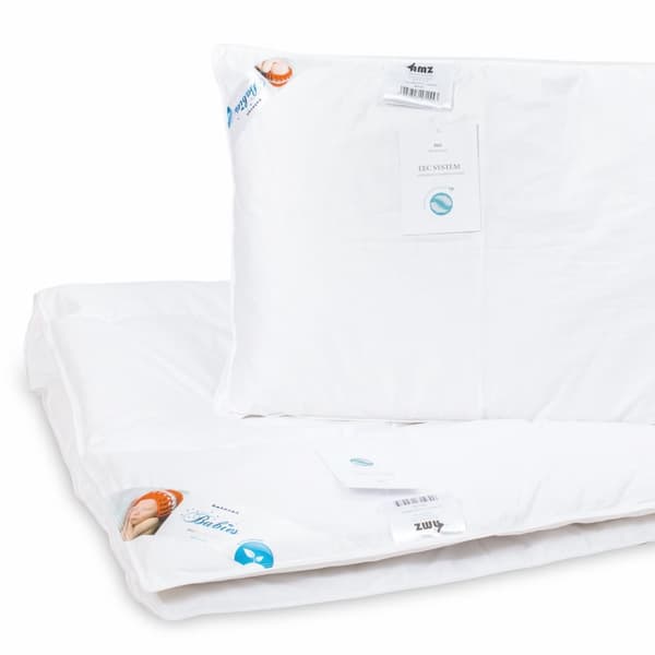 Eksklusivt børnesæt 100% AMZ gåsedun - 100x135 / 40x60 BABIES PREMIUM GULD