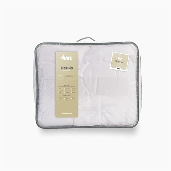 SOMMER uldtæppe 200x220 MERINO hvid