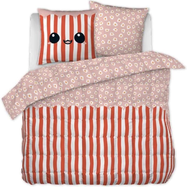 Couette alla dimensioner "Fresh Popcorn" Reversibel 100% Bomull / 57 Trådar/cm² - - 200 x 200 cm för säng 120 cm