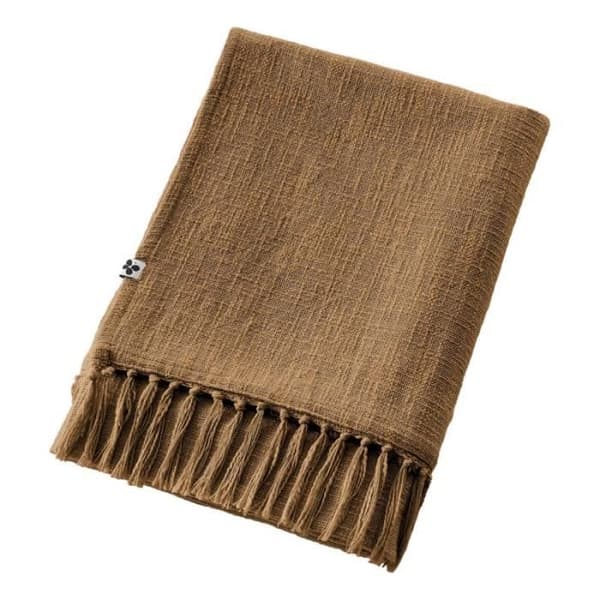Pläd "Sixtine" 130 x 160 cm Effekten av fjäril - Sixtine Camel