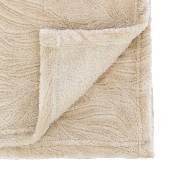 Rutig fleece Roy beige 125x150cm - Atmosphera inredningsdesigner - Beige
