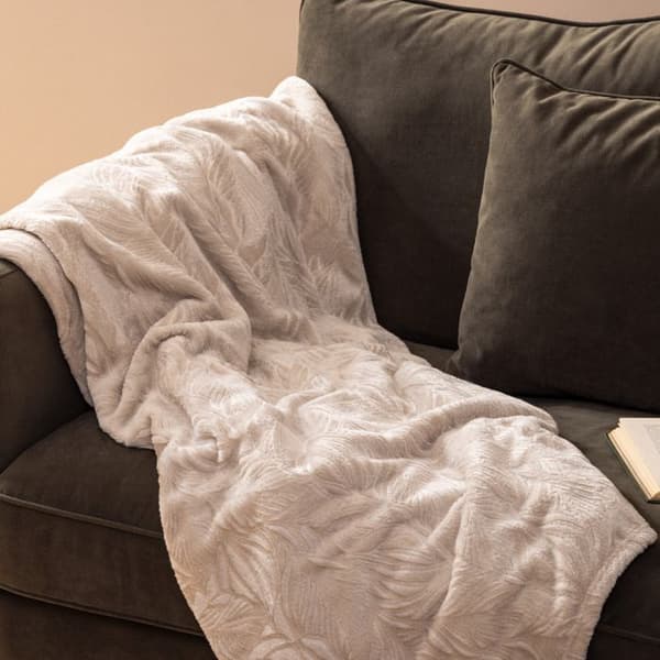 Rutig fleece Roy beige 125x150cm - Atmosphera inredningsdesigner - Beige