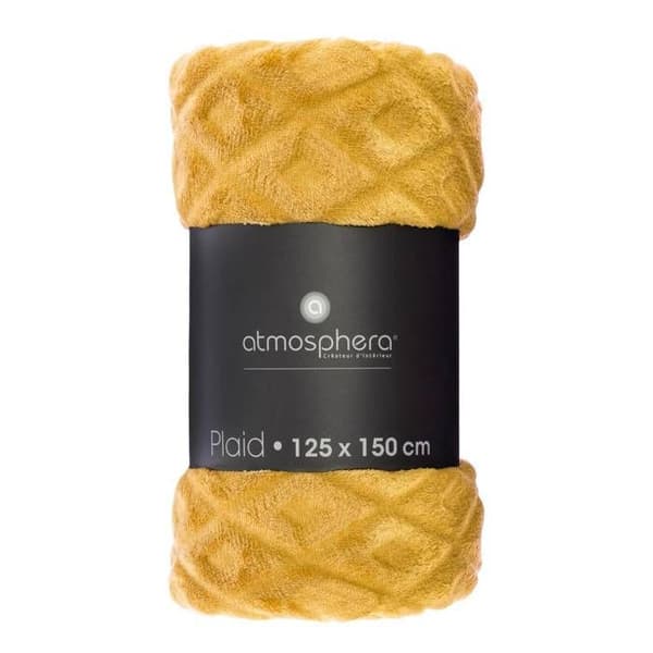 Rutig - Atmosphera - Rombo - Ocker gul - 125x150 cm - Flanell
