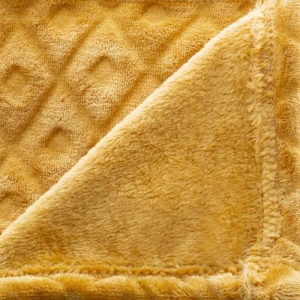 Rutig - Atmosphera - Rombo - Ocker gul - 125x150 cm - Flanell