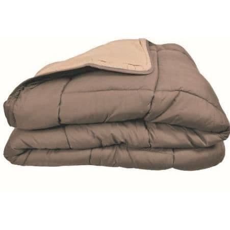 CALGARY Varmt täcke Microfiber 400g/m² Taupe & Linne 240x260cm