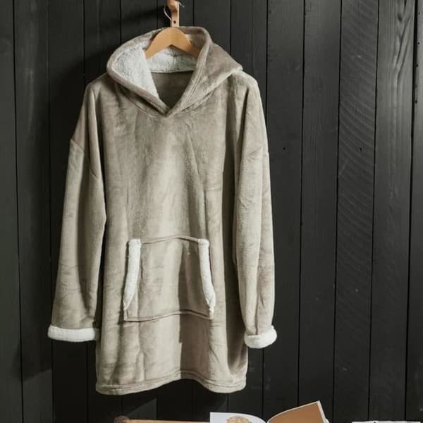 Sweatfleece - IDAG - Långa ärmar och ficka - 70 x 87 cm - Beige