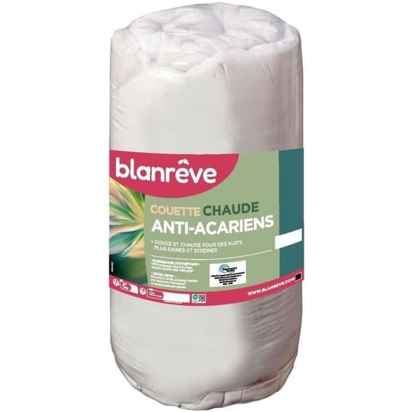 Varm anti-kvalster täcke - 400 gr/m² - BLANREVE - 240 x 220 cm - Vit