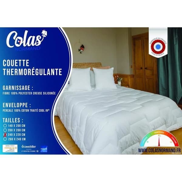 Couette Thermorégulante Colas Normand - Tempérée - 240x220cm - Vit