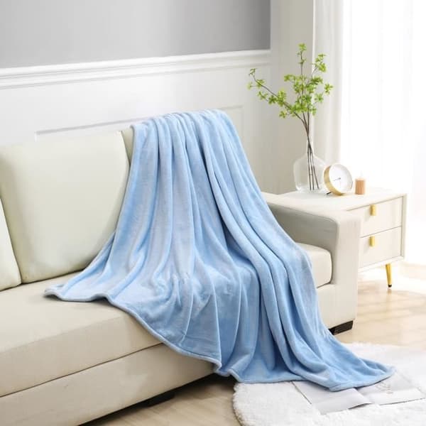 Överdrag/Plaid mikrofleece 127x178cm grå - 300gsm