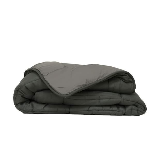 Varmt vändbart mikrofibertäcke 400 gr/m² - Grå/Silver - HOME MAISON - 160 x 220 cm