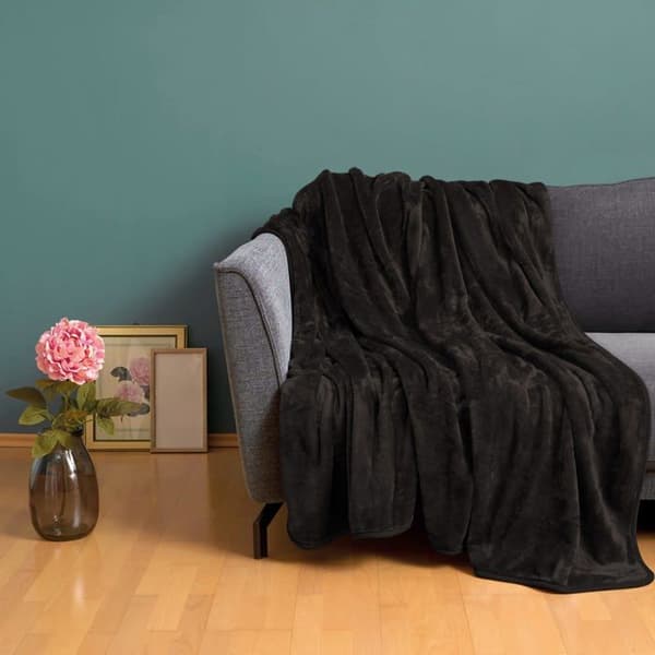 Gözze - 40024-94-2040 - Amago - Extra Soft Filt, Cashmere Feel, 220 x 240 cm - Svart