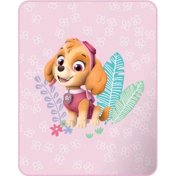 Tryckt filt - OMYDREAM - Paw Patrol - Rosa - Syntet - Tvättbar i 30°