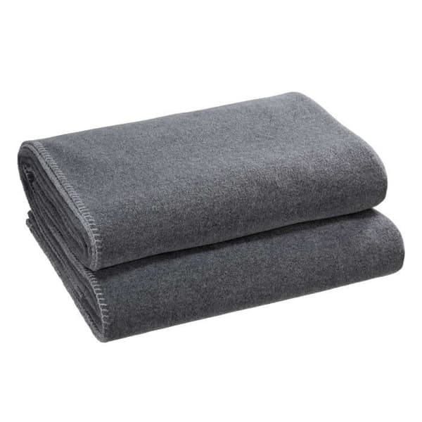 Zoepritz Soft-Fleece Decke mellangrå 160x200 cm 103291-940