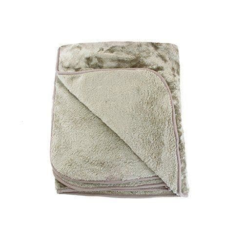 Gözze , XXL fleecefilt/sängöverkast, patenterad kashmirkänsla, mikrofiber, 220x240 cm, taupe, tvättbar, touch