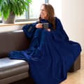 Miniatyrbild 1 av 4: Snug Rug DELUXE filt med ärmar - One Size - Vuxen Fleece - 137 x 183 cm - Marinblå