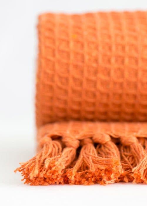 Filt - edredon - pläd Emma barclay - HONE7100BTO - Överkast, Bomull, Orange, 70x100 (178x254cm)