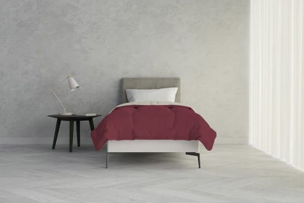 Italienskt sänglinne - B-T-AT-1P-09-bord/panna - MB HOME BASIC Vintertäcke "Atlanta", Bordeaux/Creme, 160x250 cm