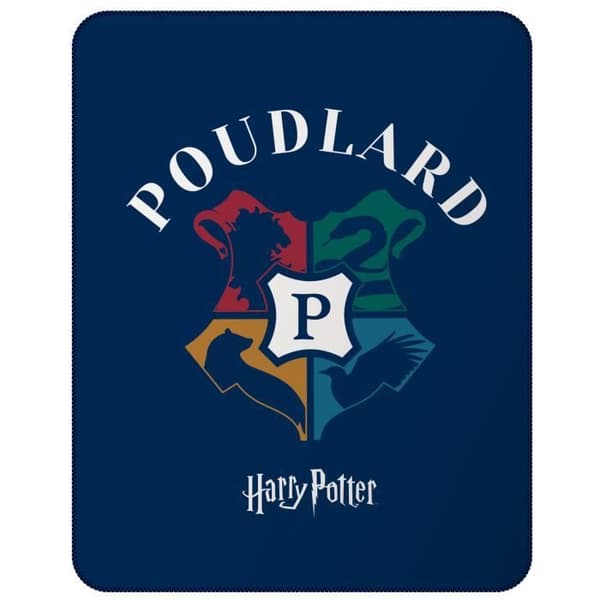 Pläd - WARNER BROS - HARRY POTTER - Blå - 100% polyester - 110x140 cm