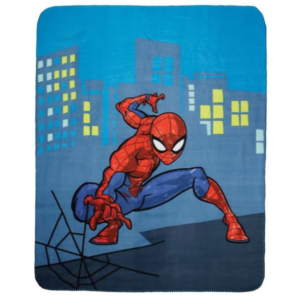 Tryckt fleecefilt, SPIDERMAN HERO. Mått: 110x140cm