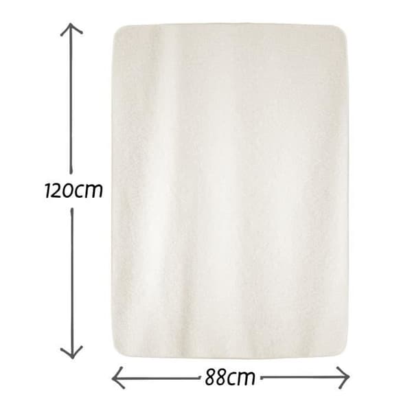 Djurfilt - SNUG-RUG - Sherpa Fleece Pläd - Mjuk och varm - 120 x 88 cm - Crème