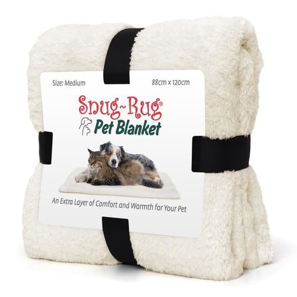 Djurfilt - SNUG-RUG - Sherpa Fleece Pläd - Mjuk och varm - 120 x 88 cm - Crème