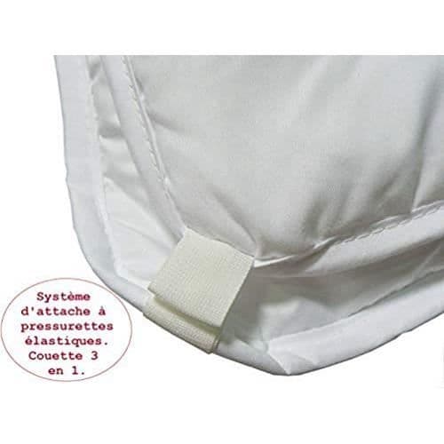 Couette 4 Saisons - ABEIL - 140 x 200 cm - Fyllning 100% Polyester - Vit