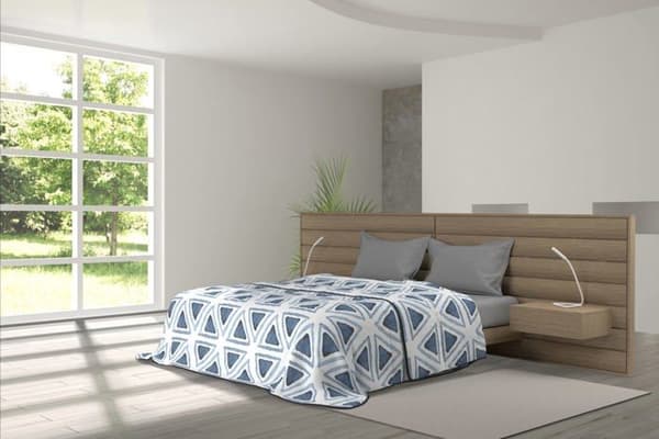 Italienskt sänglinne täcke - Q-BASIC- triangoli 2P - Basic sommartäcke, Microfiber, Triangoli, 2 Places