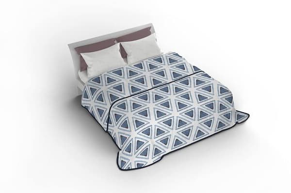 Italienskt sänglinne täcke - Q-BASIC- triangoli 2P - Basic sommartäcke, Microfiber, Triangoli, 2 Places