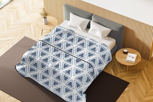 Italienskt sänglinne täcke - Q-BASIC- triangoli 2P - Basic sommartäcke, Microfiber, Triangoli, 2 Places