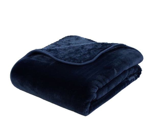 Gözze - 40128-05-220240 - Gozze - Premium Cashmere-känsla mysig filt, 500 g/m, 220 x 240 cm - Marinblå