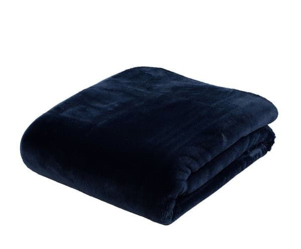 Gözze - 40128-05-220240 - Gozze - Premium Cashmere-känsla mysig filt, 500 g/m, 220 x 240 cm - Marinblå