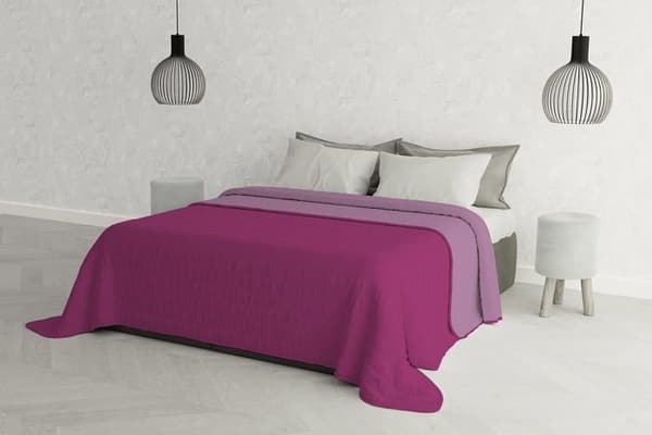 Italienskt sänglinne - B-Q-EL-2P-05-lilla/fucs - MB Hem Italien "Elegant" "Elegant" Sommartäcke, 260x270 cm, Lila/Fuchsia