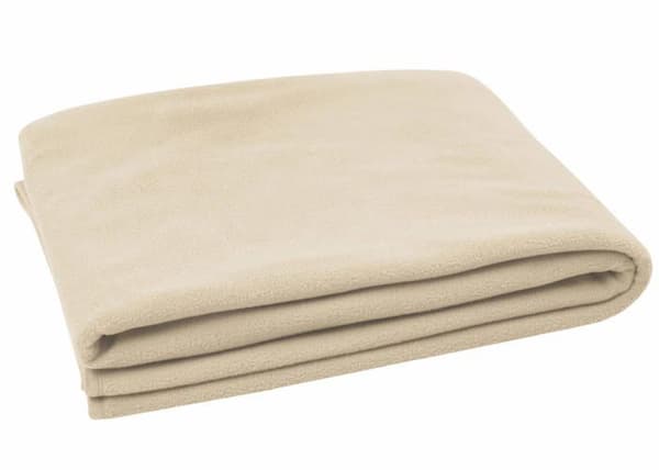 Filt - edredon - pläd Zollner - 00000270-130170-247 - Mysig filt, 130x170 cm, Fleece, Microfiber, Beige