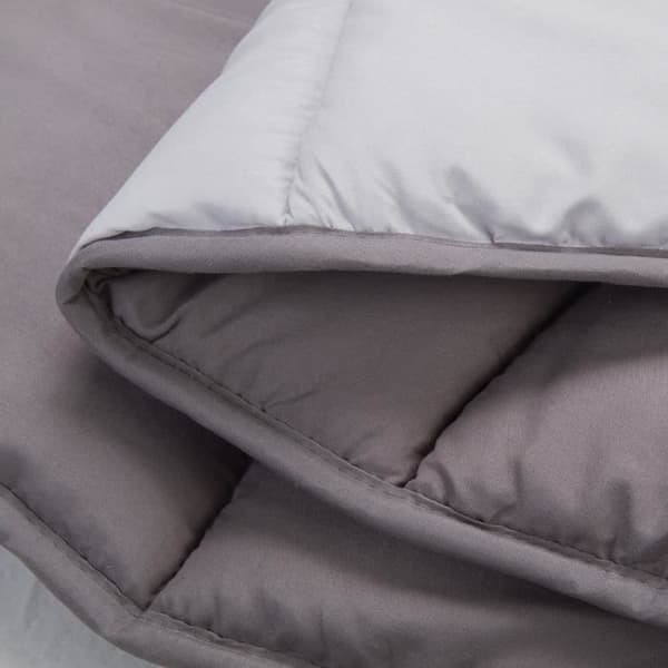 Pikolin Home - Dunt höst/vinter i tvåfärgad fiber, 300 g/m², färg Grå - 240x220cm
