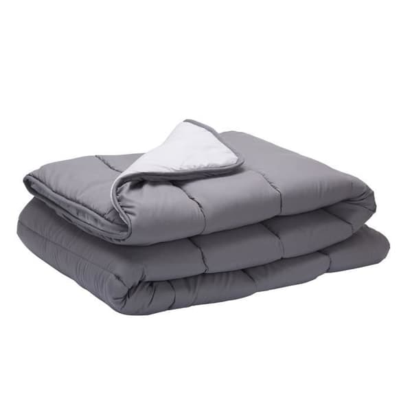 Pikolin Home - Dunt höst/vinter i tvåfärgad fiber, 300 g/m², färg Grå - 240x220cm