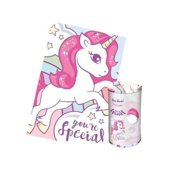 Kids Licensing unicorn fleecefilt för flickor 150 x 100 cm rosa