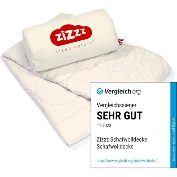 Couette i Schweizisk Ull 4 Säsonger 290gm² zizzz