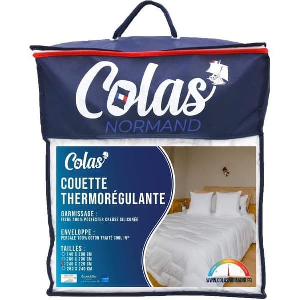 Couette Thermorégulante Colas Normand - Tempérée - 240x220cm - Vit