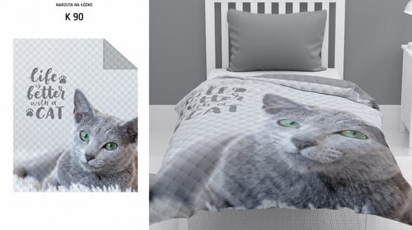 Sengetæppe til børn 170x210 Britisk kat