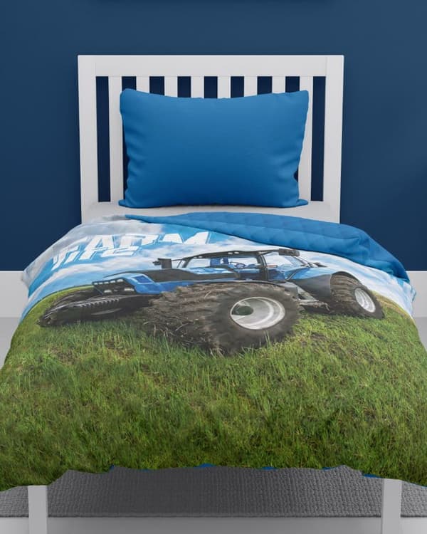 Sengetæppe til børn Traktor 170x210
