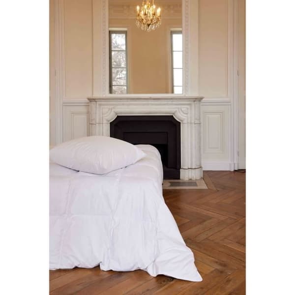 TOISON D'OR - Lämmin Daisy-peitto (300g/m²) - 240x260cm - Höyheniä ja untuvaa - 2 hengelle - Valkoinen