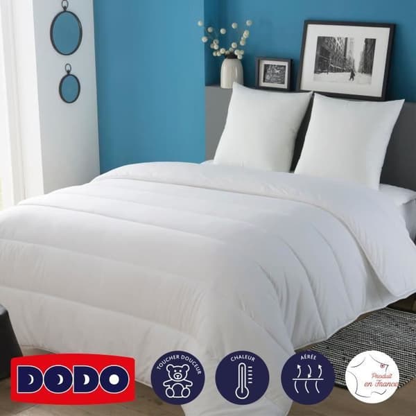 Påslakan 240 x 260 cm - dodo - medium - 100% polyesterfiber - för 2 personer - vit
