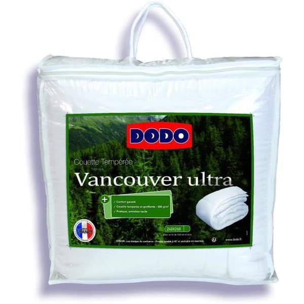 Påslakan 240 x 260 cm - dodo - medium - 100% polyesterfiber - för 2 personer - vit