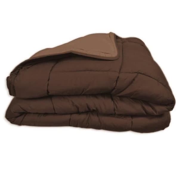 CALGARY Varmt mikrofibertäcke 400g/m² Choklad & Moka 200x200cm
