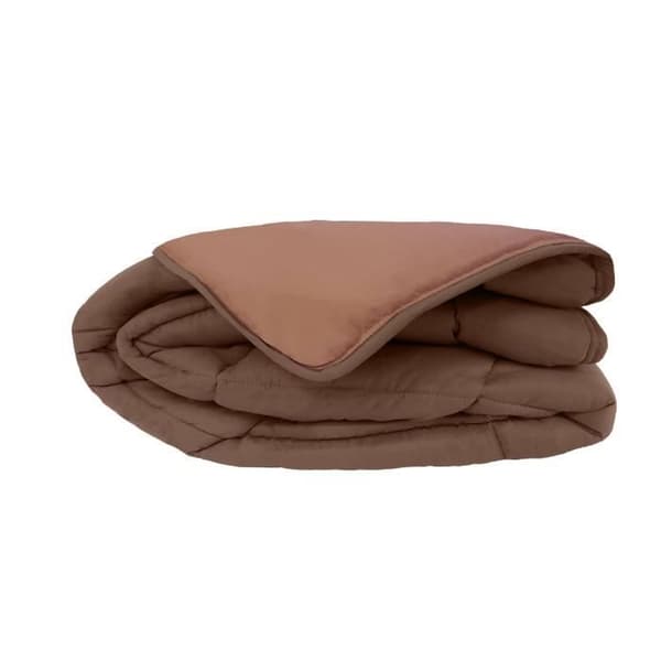 CALGARY Varmt mikrofibertäcke 400g/m² Choklad & Moka 200x200cm
