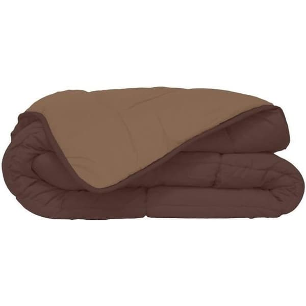 CALGARY Varmt mikrofibertäcke 400g/m² Choklad & Moka 200x200cm